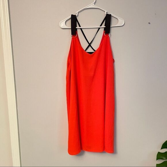 Tucci Orange Tank Shift Dress W/ Back Strappy Detail M - Picture 10 of 16
